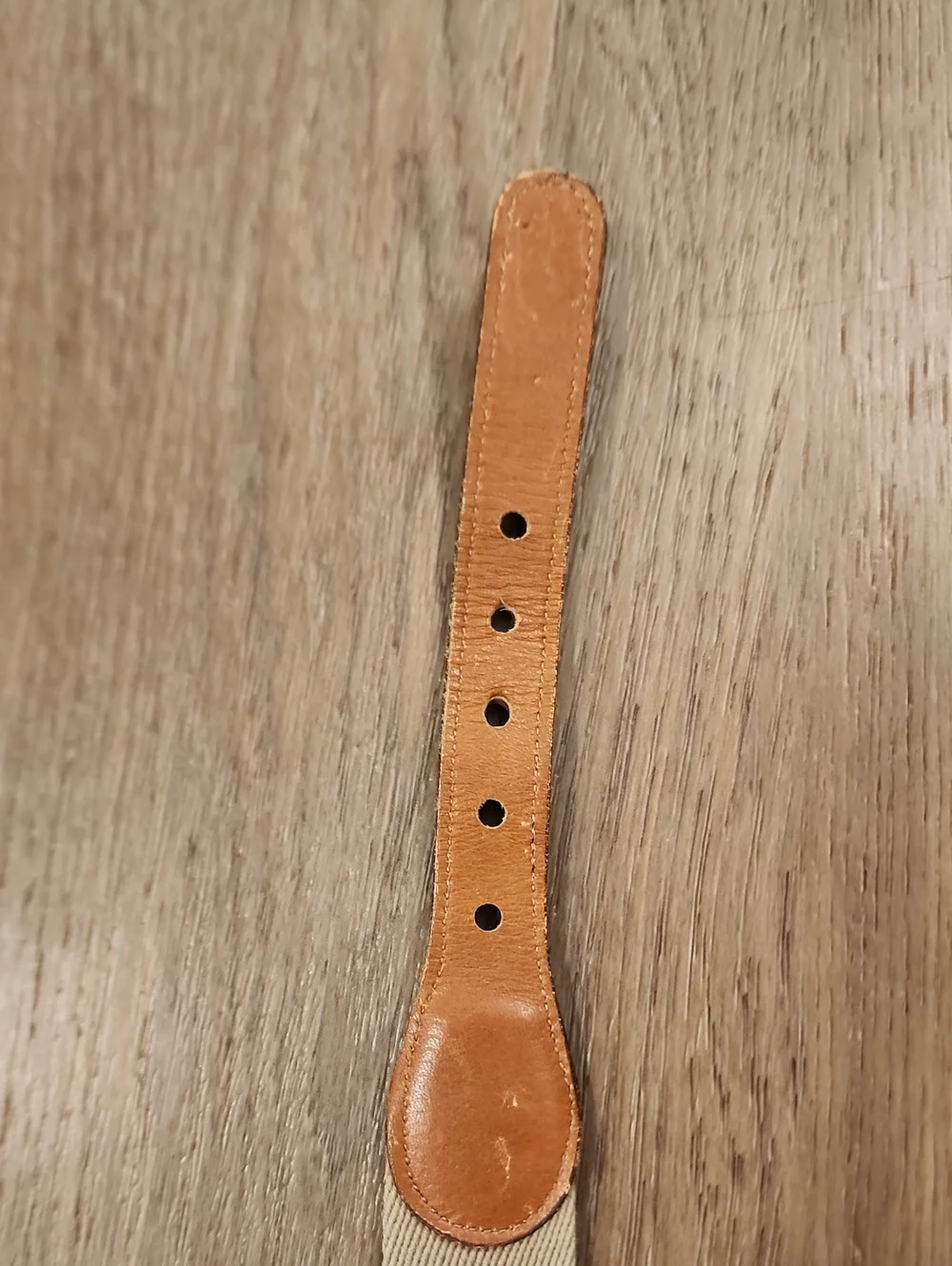 Vintage Dooney Bourke Belt Wool Solid Brass Buckle Leather Trim Neutral size 32